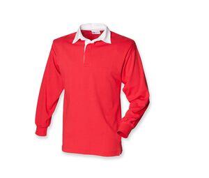 Front row FR100 - Camiseta de rugby clásica Roja