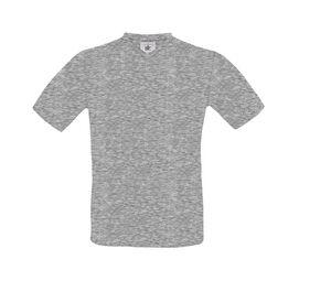B&C BC163 - Exact V-Neck T-Shirt Deporte Gris