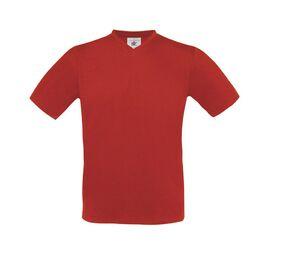 B&C BC163 - Exact V-Neck T-Shirt Roja