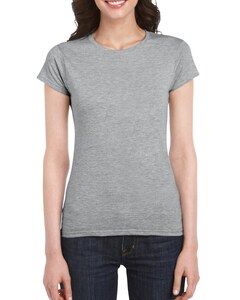 Gildan GN641 - Camiseta de manga corta para mujer Softstyle Deporte Gris