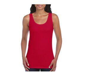 Gildan GN642 - Camiseta sin mangas para mujer 100% algodón Color rojo cereza
