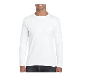 Gildan GN644 - Softstyle Adult Long Sleeve T-Shirt Blanca