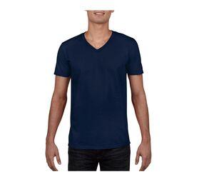 Gildan GN646 - Camiseta con cuello en V para hombre 100% algodón Marina