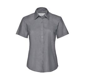 Russell Collection JZ33F - Ladies' Short Sleeve Easy Care Oxford Shirt Plata