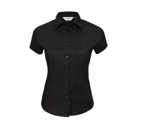Russell Collection JZ47F - Ladies' Short Sleeve Fitted Shirt Negro