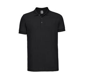 RUSSELL JZ566 - Men's Stretch Polo Negro