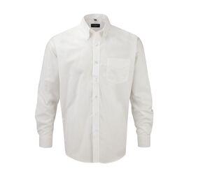 Russell Collection JZ932 - Men's Long Sleeve Easy Care Oxford Shirt Blanca