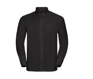 Russell Collection JZ932 - Men's Long Sleeve Easy Care Oxford Shirt Negro