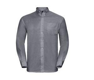 Russell Collection JZ932 - Men's Long Sleeve Easy Care Oxford Shirt Plata