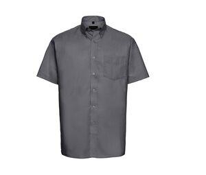 Russell Collection JZ933 - Men's Short Sleeve Easy Care Oxford Shirt Plata
