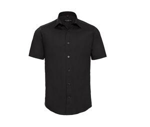 Russell Collection JZ947 - Men's Short Sleeve Fitted Shirt Negro