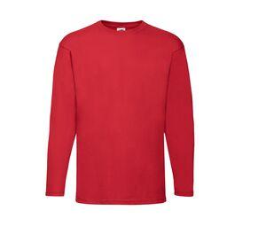 Fruit of the Loom SC233 - Valueweight Long Sleeve T (61-038-0) Roja