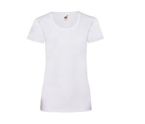 Fruit of the Loom SC600 - Camiseta de Algodón Lady-Fit para Mujer Blanca