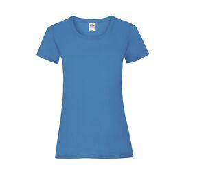 Fruit of the Loom SC600 - Camiseta de Algodón Lady-Fit para Mujer Azure Blue