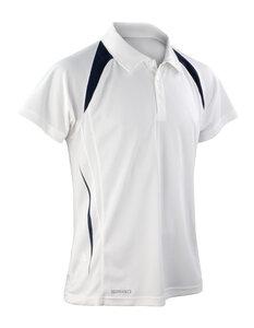 Spiro SP177 - Camiseta Polo Team Spirit para hombre Blanco / Azul marino