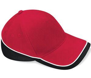Beechfield BF171 - Gorra Competición Team Classic Red/Black/White