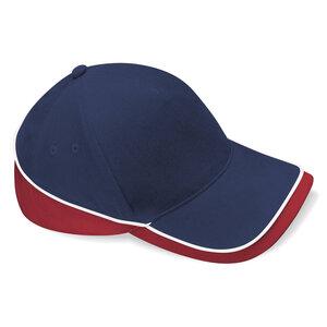 Beechfield BF171 - Gorra Competición Team French Navy/Classic Red/White