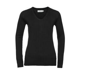 Russell Collection JZ10F - Ladies' V-Neck Pullover Negro