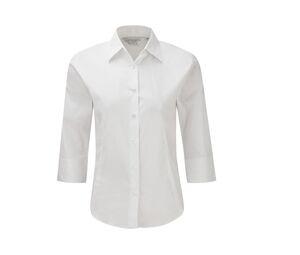 Russell Collection JZ46F - Ladies' 3/4 Sleeve Fitted Shirt Blanca
