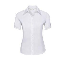 Russell Collection JZ57F - Ladies' Short Sleeve Ultimate Non-Iron Shirt Blanca
