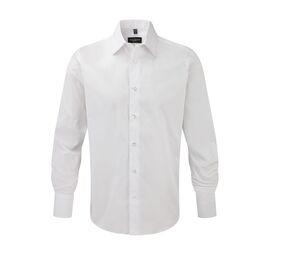 Russell Collection JZ946 - Men's Long Sleeve Fitted Shirt Blanca