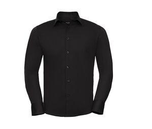Russell Collection JZ946 - Men's Long Sleeve Fitted Shirt Negro