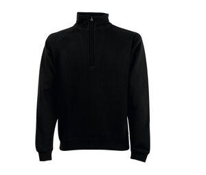 Fruit of the Loom SC276 - Zip Neck Sweat (62-032-0) Negro