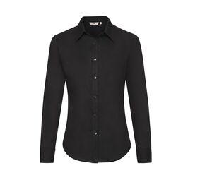 Fruit of the Loom SC401 - Lady Fit Oxford Shirt Long Sleeves Negro
