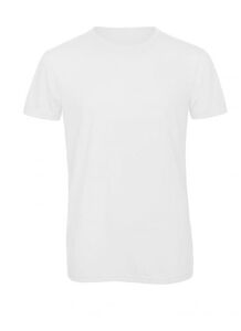 B&C BC055 - Camiseta Tri-Blend Para Hombre TW055 Blanca