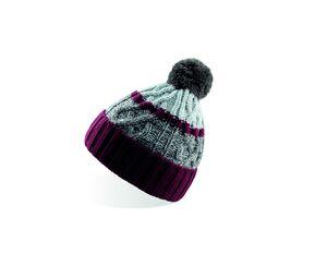 Atlantis AT029 - Cool gorro con pompón Burgundy/ Grey