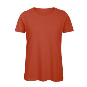 B&C BC02T - Camiseta 100% algodón para mujer Fire Red