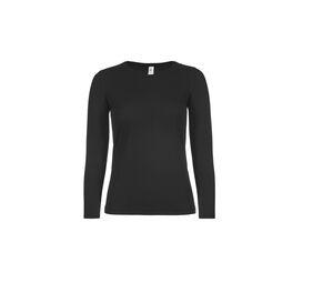 B&C BC06T - Camiseta de mujer de manga larga Negro
