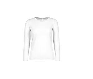 B&C BC06T - Camiseta de mujer de manga larga Blanca