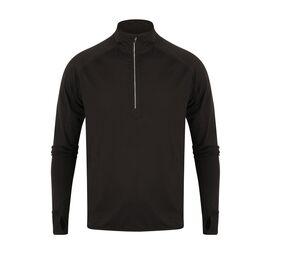 Tombo TL562 - 1/4 Sport de camiseta con cremallera Negro