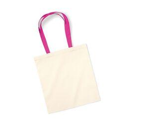 Westford mill W101C - Shopping bag con asas a contraste Natural / Fuchsia