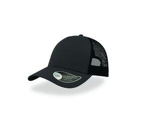 Atlantis AT085 - Gorra de camionero de algodón de 5 paneles Dark Grey / Black