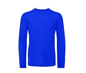 B&C BC070 - Camiseta de algodón orgánico LSL Cobalto azul