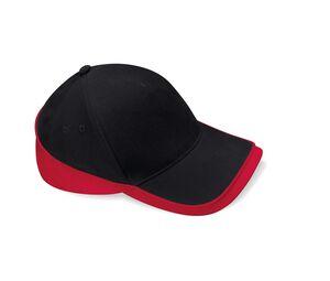 Beechfield BF171 - Gorra Competición Team Black / Classic Red