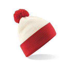 Beechfield BF451 - Gorro bicolor snowstar® Off White / Bright Red