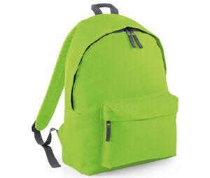 Bag Base BG125J - Mochila moderna para niños Lime Green/ Graphite Grey