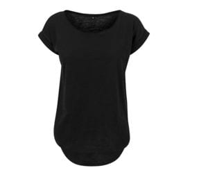 Build Your Brand BY036 - Camiseta larga de mujer BY036 Negro