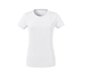 Russell RU118F - Camiseta de peso pesado orgánico para mujeres Blanca