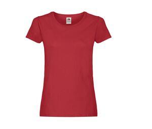Fruit of the Loom SC1422 - Camiseta mujer cuello redondo Red