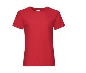 Fruit of the Loom SC229 - Camiseta Valueweight para niñas Red