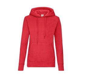 Fruit of the Loom SC269 - Sudadera capucha Lady-Fit Red