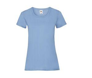 Fruit of the Loom SC600 - Camiseta de Algodón Lady-Fit para Mujer Sky Blue