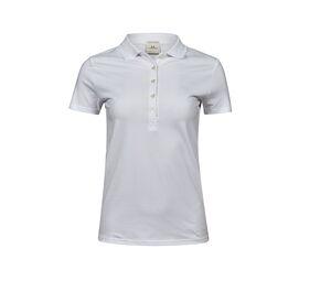 Tee Jays TJ145 - Polo de estiramiento de mujeres Blanca