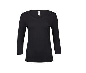 Tee Jays TJ460 - 3/4 camiseta de mujer manga Negro