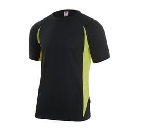 VELILLA V5501 - Camiseta técnica bicolor Black / Lime