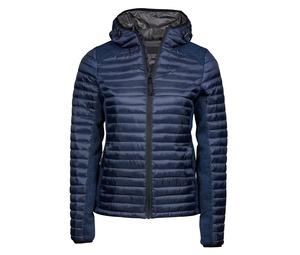 Tee Jays TJ9611 - Chaqueta Para Aire Libre Con Capucha Cruzada Para Mujer Navy/Navy Melange